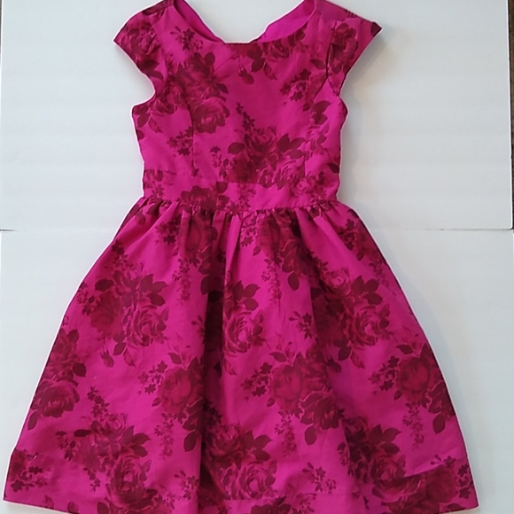 Baker pink red floral full dress size 8